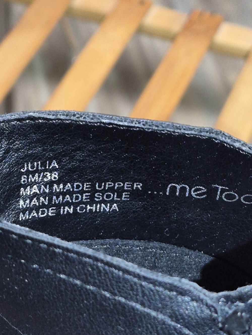 me too Men's Black Slip-On Loafer - JULIA